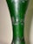 Tall Antique Sterling Silver Overlay Cameo Frosted Green Glass Flower Vase For Sale - Image 10 of 12
