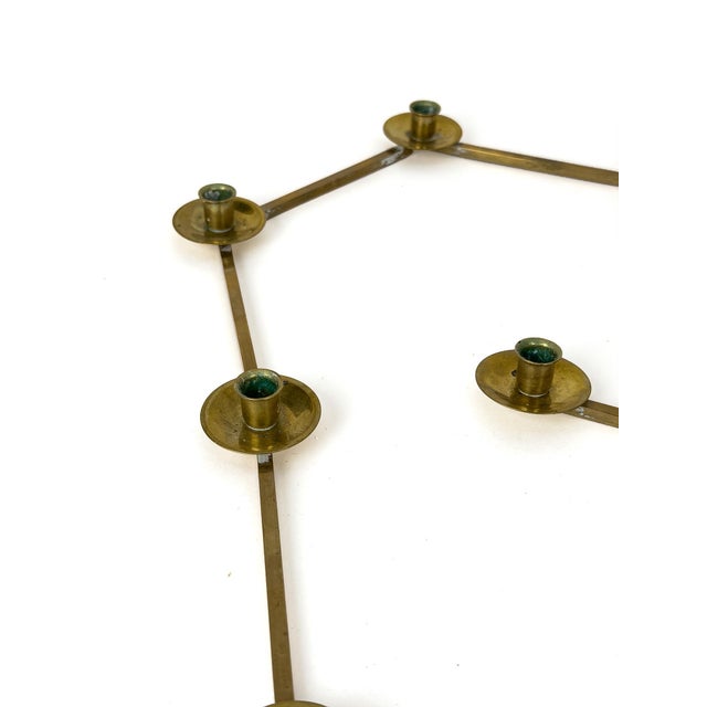 Margareta Modular Brass Candleholder by Lars Holmström, Sweden, 1920s For Sale - Image 3 of 5