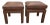 Pair of Vintage Leather Ottomans in Caramel Brown For Sale