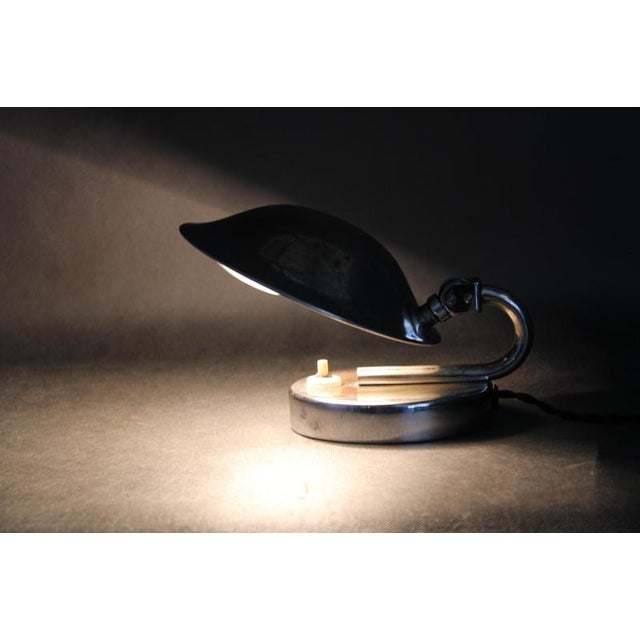 Bauhaus Adjustable Nickel Table Lamp, Czechoslovakia, 1930s For Sale - Image 13 of 14