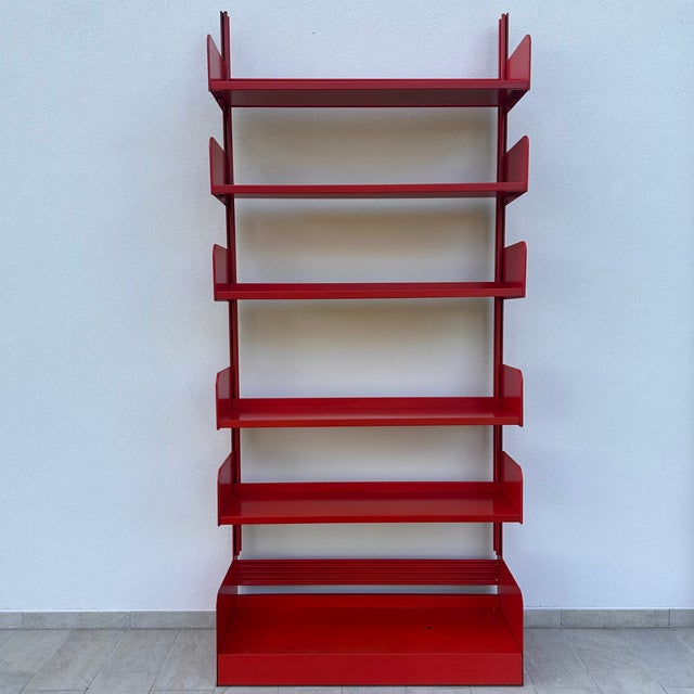 Metal Vintage Bookcase by Lips Vago, 1968 For Sale - Image 7 of 12