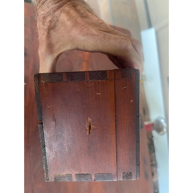 Workaday Handmade Antique English Georgian-Style Inlaid Wooden Tea Caddy For Sale - Image 4 of 6