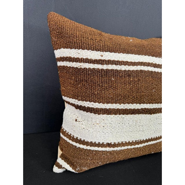 Turkish Hemp Pillow Cushion Natural Beige Brown Cushion Cover 20x20 #30648 Enhance your home decor with our Kilim Pillow...