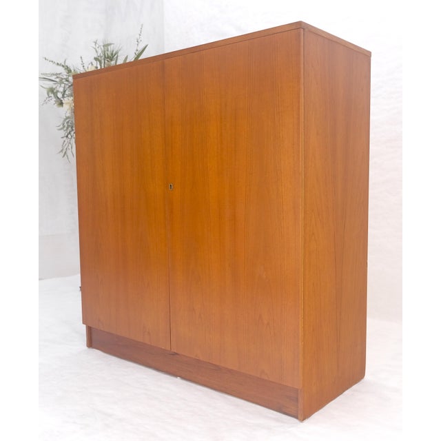 Danish Teak Mid Century Modern Drop Front Secretary Box Desk Cabinet MINT For Sale - Image 15 of 17