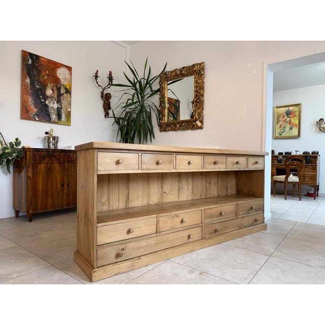 Brown Rustic Chest of Drawers in Softwood For Sale - Image 8 of 18