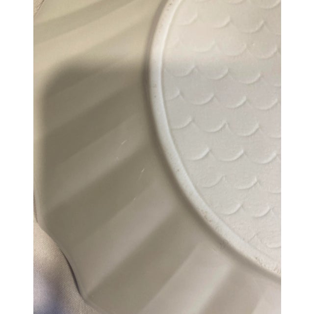 White Vintage Ceramic Shell Serving Dish For Sale - Image 8 of 8