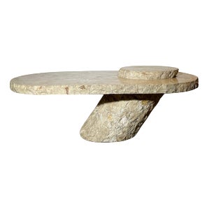 Vintage Mactan Stone Coffee Table For Sale