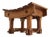 Antique Dutch Arts & Crafts Stool in Carved Oak, 1900 For Sale