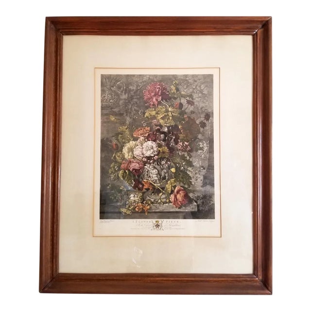 "A Flower Piece in the Cabinet at Houghton" Original Print by Richard Earlom For Sale