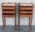 French Early 20th Century Pair of Louis XVI Style Marble-Top, Bronze and Walnut Nightstands For Sale - Image 3 of 18