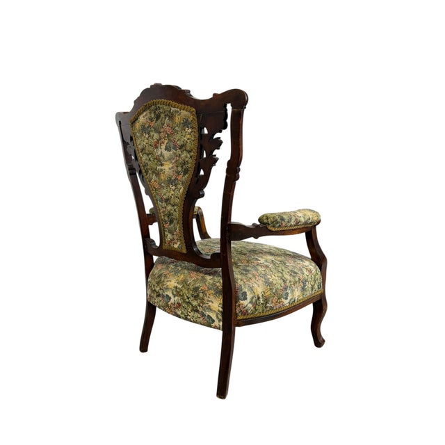 Antique Mid-19th Century Victorian Parlor Armchair For Sale - Image 4 of 13