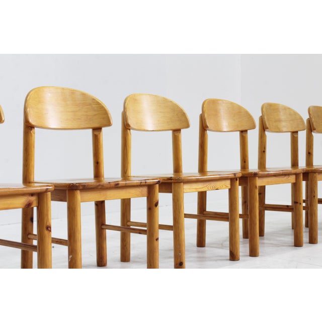 Wood Vintage Dining Chairs in Pine attributed to Rainer Daumiller, 1970s, Set of 6 For Sale - Image 7 of 10