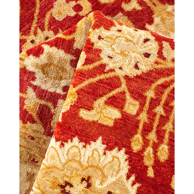 Textile Eclectic, One-of-a-Kind Hand-Knotted Area Rug - Orange, 6' 1" x 8' 10" For Sale - Image 7 of 8