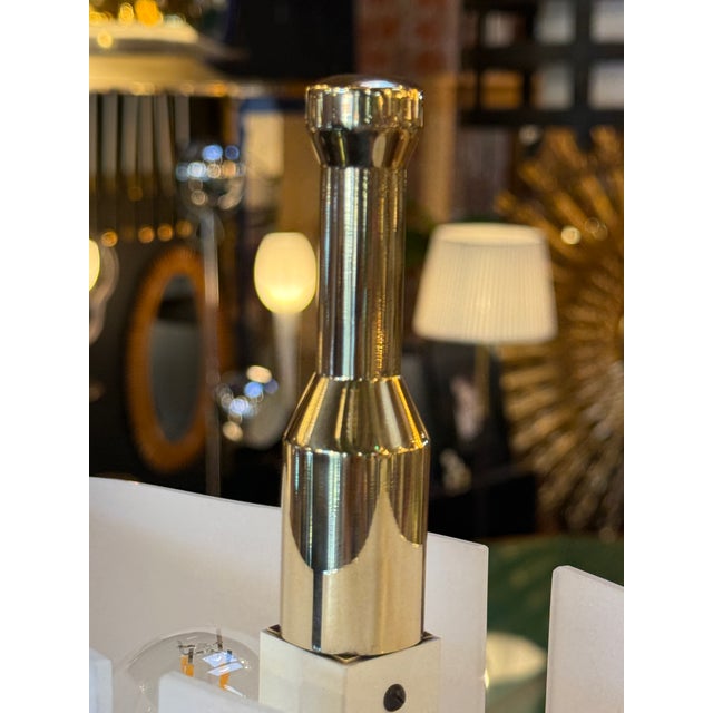 Angelo Lelii Opaline Glass Floor Lamp, Italy 1950 For Sale - Image 12 of 18