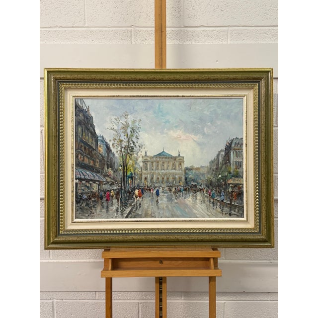 Paris Palais Garnier (Opera House) with Figures 20th Century Post-Impressionism 1975 Circa For Sale - Image 13 of 18