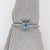 East West Aquamarine Ring with Natural Diamonds in Solid 14K White Gold Oval 3x5mm For Sale - Image 11 of 11