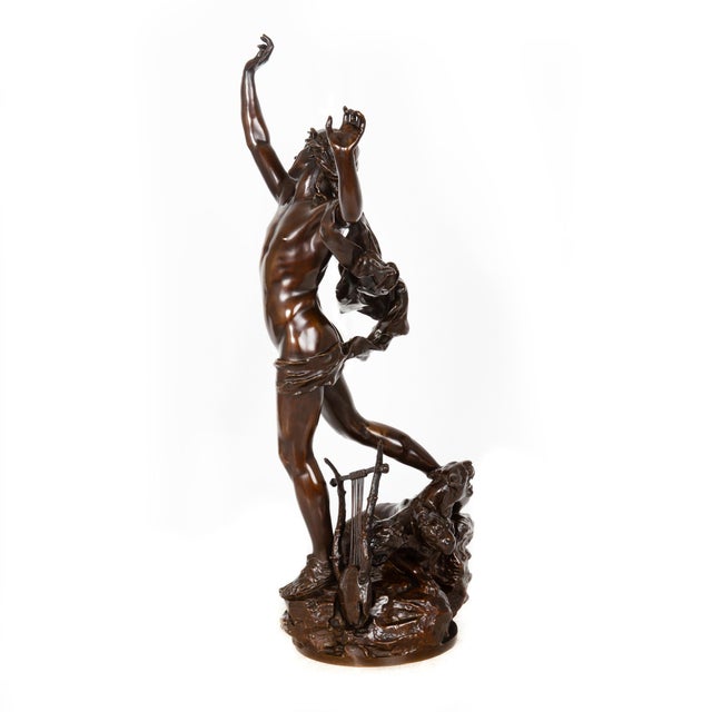 Barbedienne French Bronze Sculpture “Sorrow of Orpheus” by Raoul Verlet For Sale - Image 4 of 18