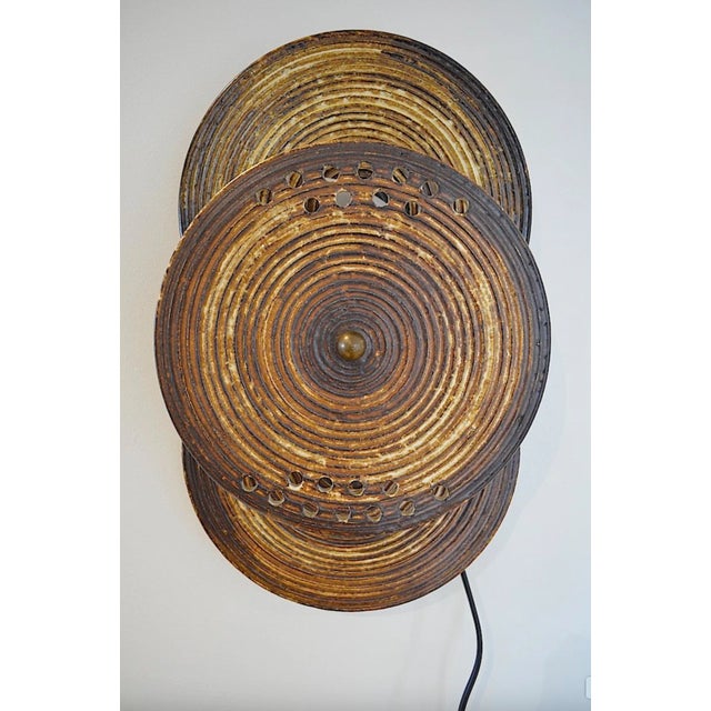 Brown Ceramic Sconce from Axella, 1970s For Sale - Image 8 of 12