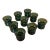 Dansk Designs Green Glass Candle Holder | Designed by Jens Quistgaard in 1960s - Set of 9 For Sale