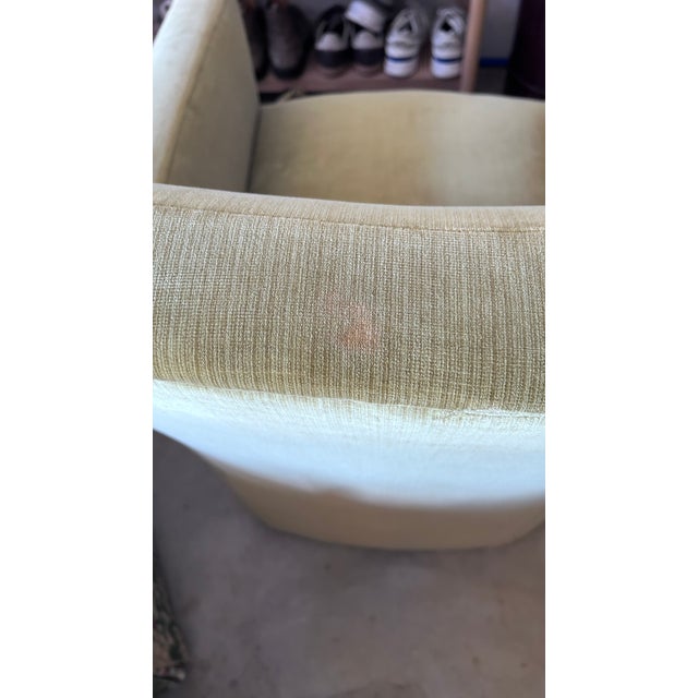 Upholstered Swivel Chairs Pair For Sale - Image 9 of 17