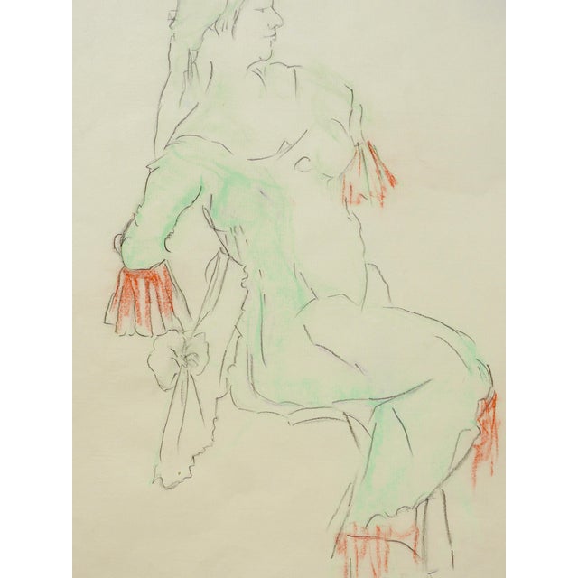 "Dancer" Contemporary Abstract Figurative Sketch Drawing by Martha Holden For Sale - Image 4 of 5