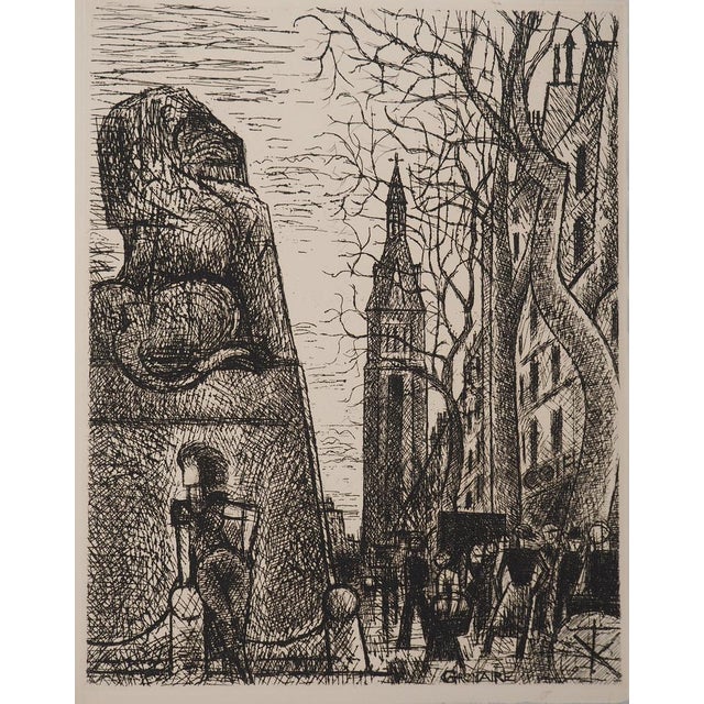 Marcel Gromaire, Montrouge District, Original Signed Engraving For Sale - Image 6 of 6