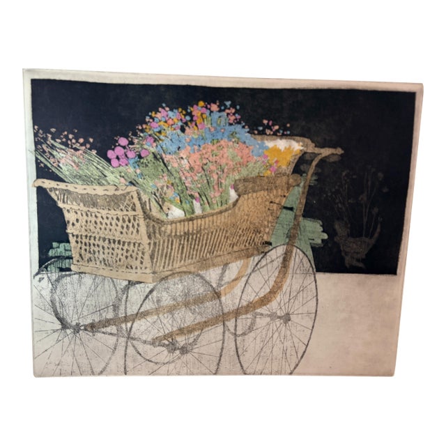 Late 20th Century Danny Phifer "Decorated Perambulator" Signed Limited Edition Original Etching 13/300 For Sale