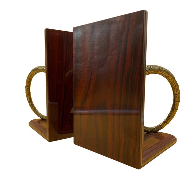 Vintage Art Deco Style Ram Head Bookends, Hollywood Regency Sculptural Bookends For Sale - Image 4 of 5