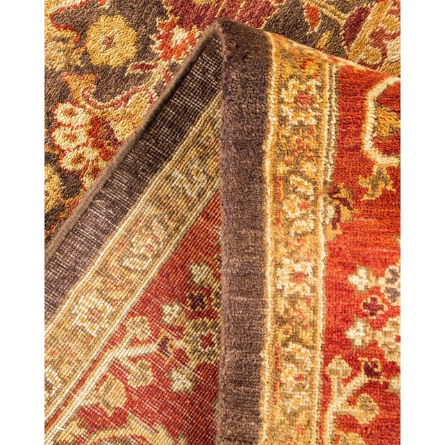Vintage Traditional Hand Knotted Wool Area Rug, Brown - 6'1" X 9'6" For Sale In New York - Image 6 of 9