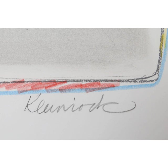 A lithograph by American artist Sybil Kleinrock from 1978 that is titled "Midway Stage III-A". It is signed and numbered...