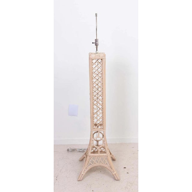 Mid-Century Modern Mid Century Bamboo Eifel Tower Floor Lamp Rewired For Sale - Image 3 of 6