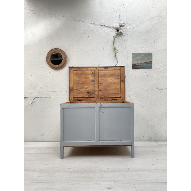 Vintage Painted Wooden Chest For Sale - Image 12 of 18
