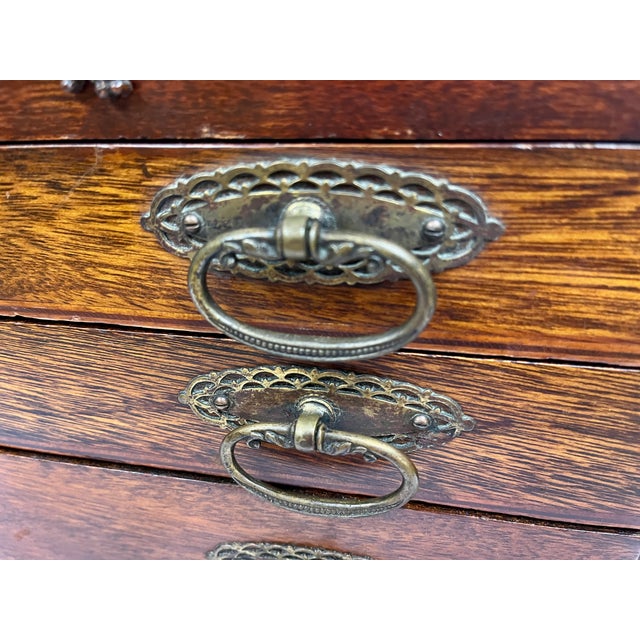 Early 20th Century Antique English Silverware/Flatware Cabinet For Sale - Image 12 of 12