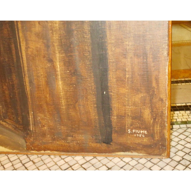 Salvatore Fiume Italian Floor Screen Dated 1954 For Sale - Image 4 of 17
