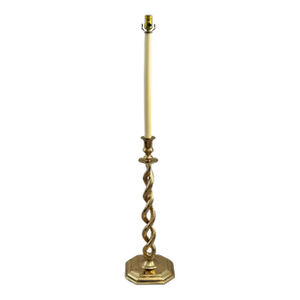 Vintage Brass Barley Twist Floor Lamp