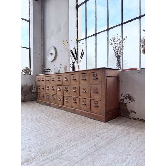 Brown Oak Workshop Cabinet, 1950s For Sale - Image 8 of 18