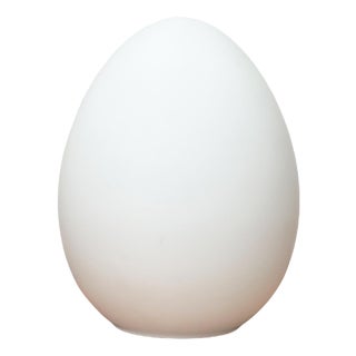 Vintage French Model Dum-Dum Egg Glass Table Lamp from SCE, 1980s For Sale