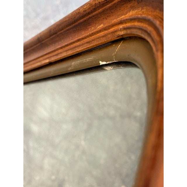 Antique Louis Philippe Mahogany Gilt Trim Mirror, Circa 1870s