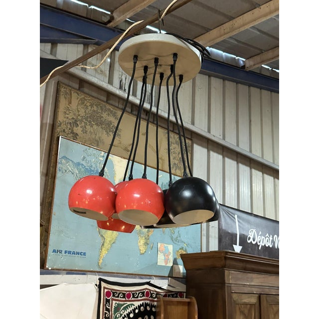 Eyeball Eight-Lights Pendant, 1970s For Sale - Image 9 of 9