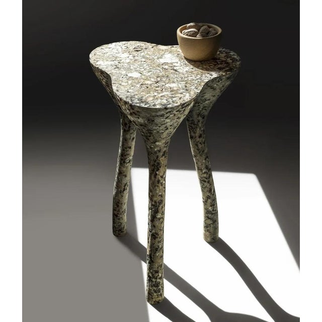 Neige Sculptural Stone Side Table by Donatas Zukauskas For Sale - Image 6 of 7