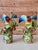 Green Vintage Sculptural Andrea by Sadek Hand-Painted Tropical Parrot Figurines – Pair For Sale - Image 8 of 12