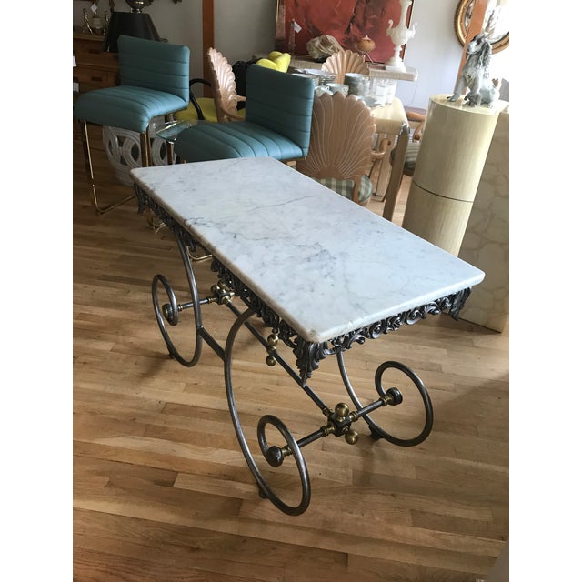 Vintage French Marble Pastry/Bakery Table | Chairish