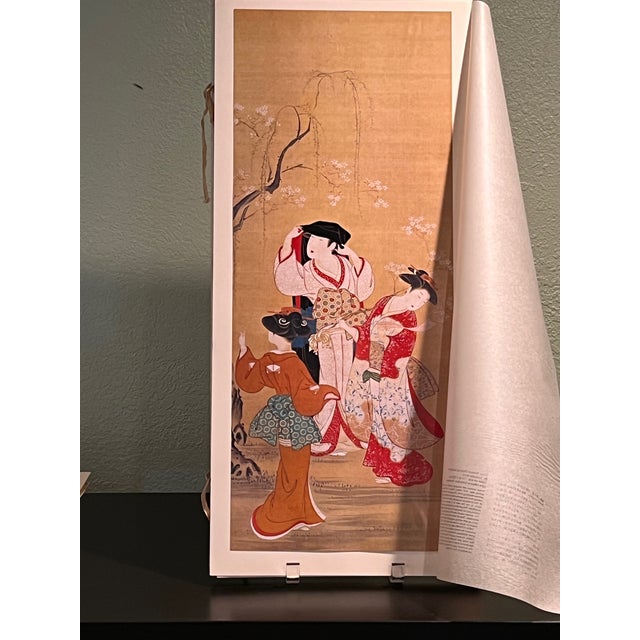Mint Late 20th Century Japanese Ukiyo-E Masterpieces Folio Set 12 Prints Bijinga Boxed Art For Sale - Image 8 of 17
