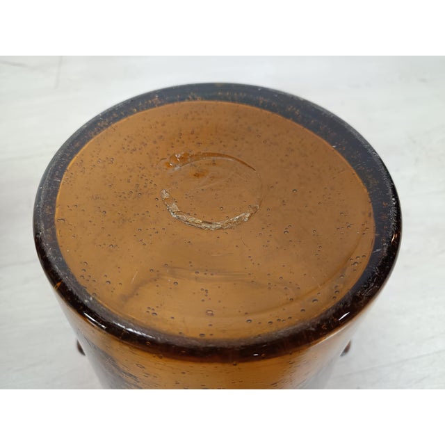 Champagne Seal Amber Glass, 1950s For Sale - Image 12 of 13