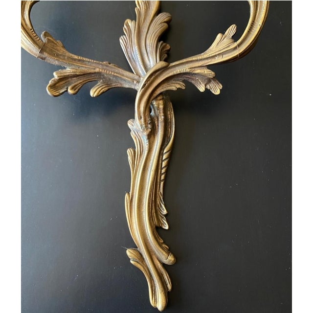Gold Vintage Bronze Wall Lights, 1950s, Set of 2 For Sale - Image 8 of 12
