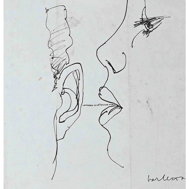 The secret is an original china ink drawing on paper realized by sergio barletta in the 1970s. In good conditions, with...