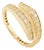 Contemporary Diamond Bypass Ring in 14k Yellow Gold Size 6 For Sale