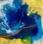 Modern Organic Blue Abstract Expressionist Painting Titled "H20 Pure" For Sale