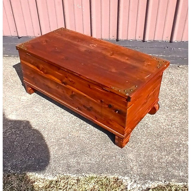 Antique Ed Roos Forest Park Cedar Chest With Riveted Copper Hardware 1920s For Sale - Image 4 of 14
