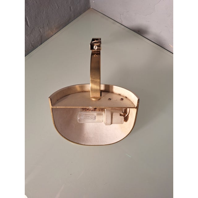 Gold Large Wall Light in Brass and Bronze from Lumi Milan, 1960s For Sale - Image 8 of 13